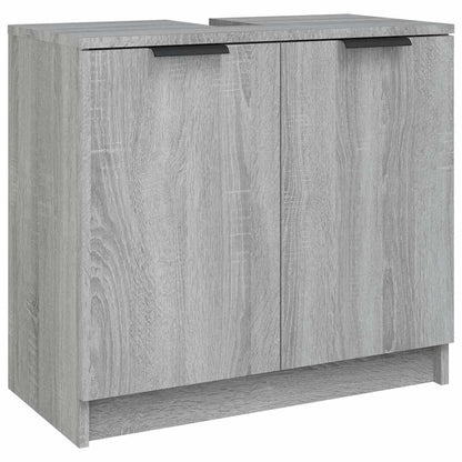 Mobile Bagno Grigio Sonoma 64,5x33,5x59 cm in Legno Multistrato