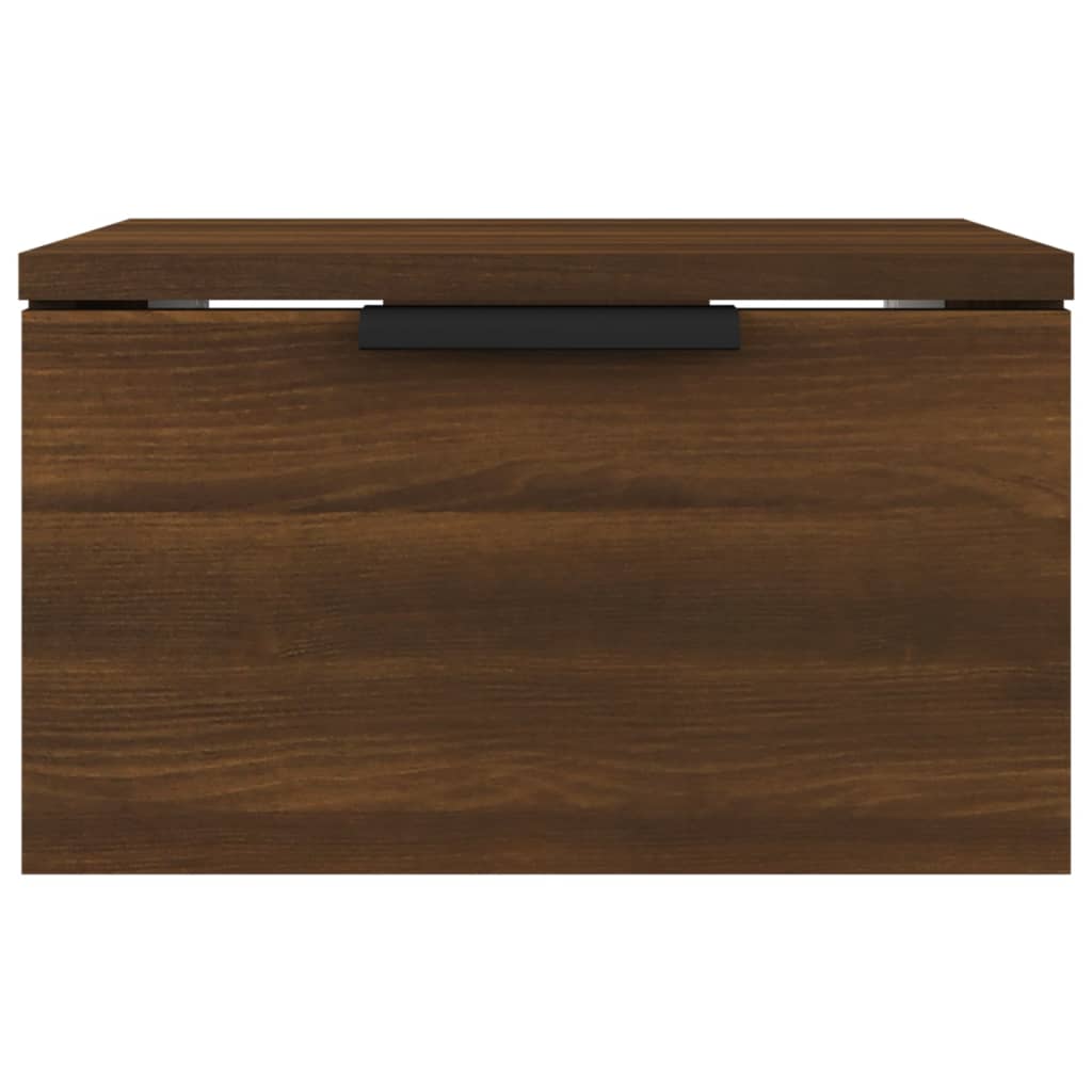 Comodino a Muro Rovere Marrone 34x30x20 cm