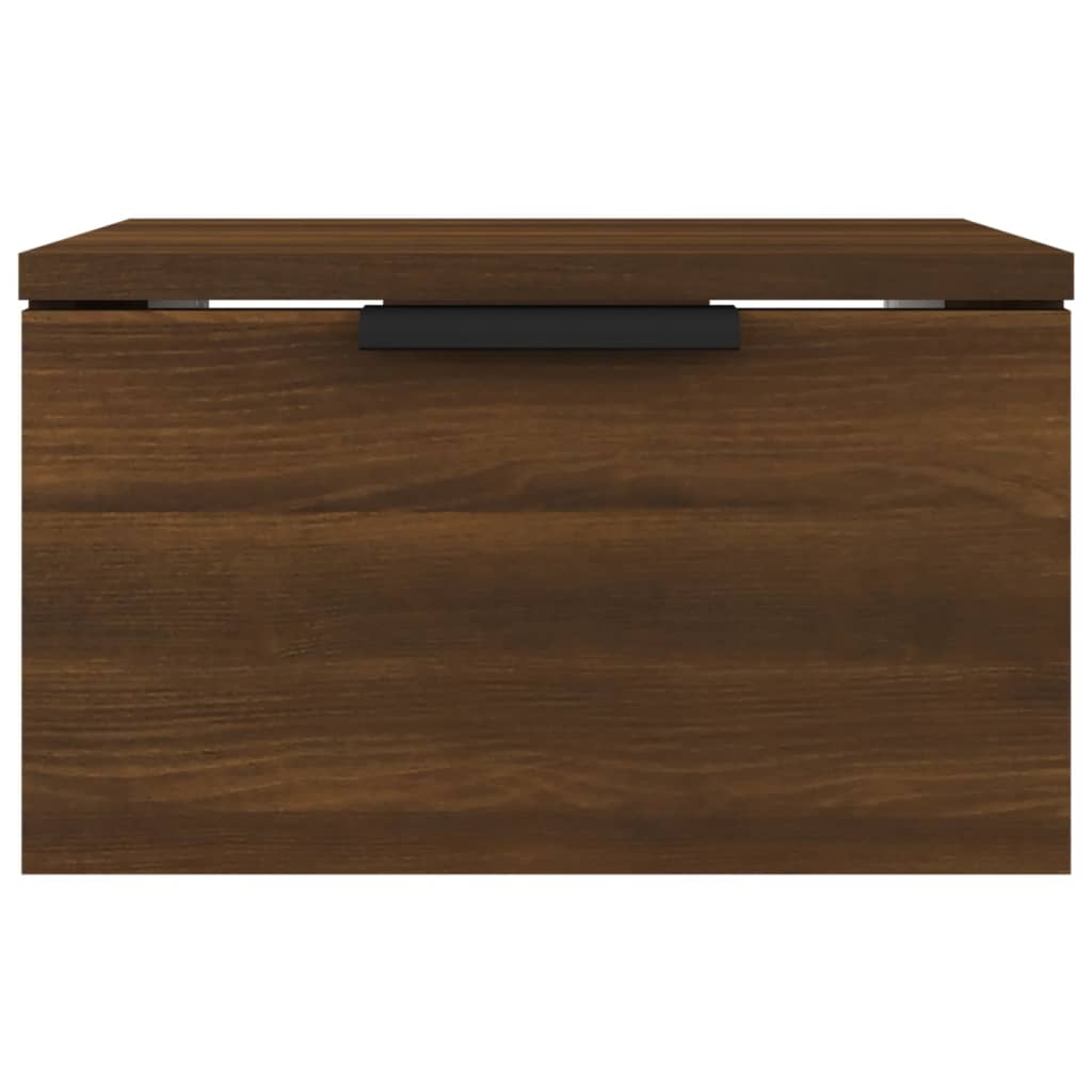 Comodini a Muro 2 pz Rovere Marrone 34x30x20 cm