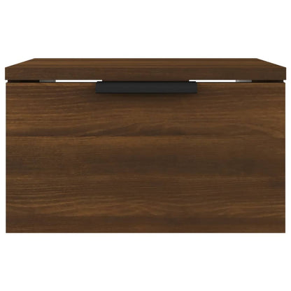 Comodini a Muro 2 pz Rovere Marrone 34x30x20 cm