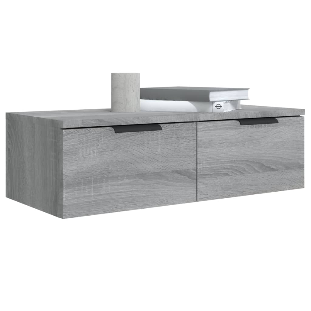 Armadietto a Muro Grigio Sonoma 68x30x20cm in Legno Multistrato
