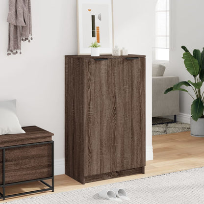 Scarpiera Rovere Marrone 59x35x100 cm in Legno Multistrato