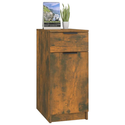 Armadietto Scrivania Rovere Fumo 33,5x50x75cm Legno Multistrato