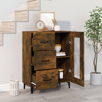 Credenza Rovere Fumo 69,5x34x90 cm in Legno Multistrato