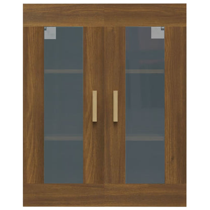 Armadietto Pensile a Parete Rovere Marrone 69,5x34x90 cm