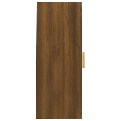 Armadietto Pensile a Parete Rovere Marrone 69,5x34x90 cm