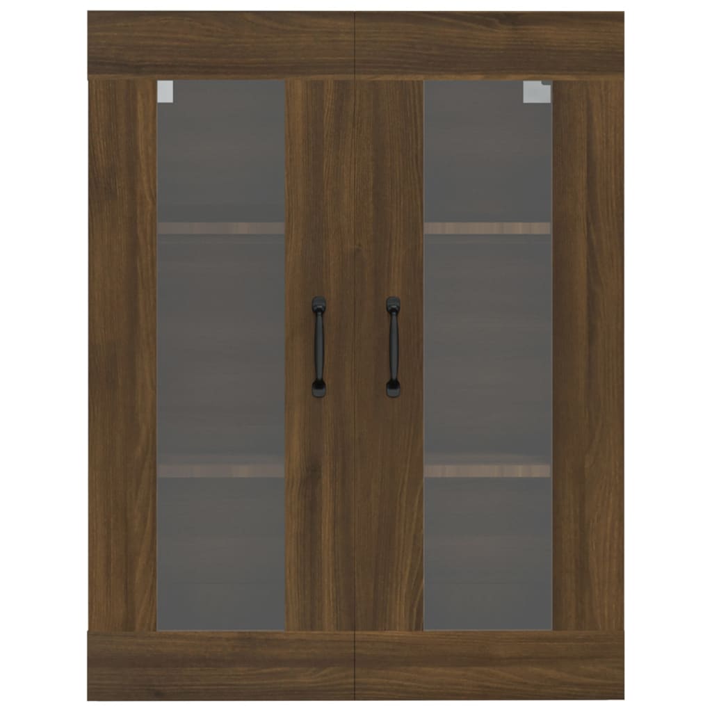 Armadietto Pensile a Parete Rovere Marrone 69,5x34x90 cm