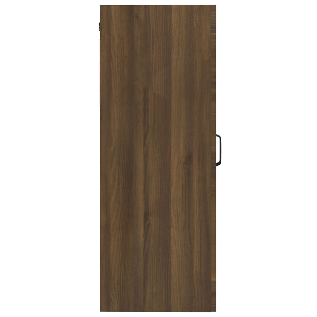 Armadietto Pensile a Parete Rovere Marrone 69,5x34x90 cm