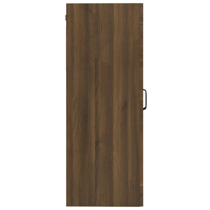Armadietto Pensile a Parete Rovere Marrone 69,5x34x90 cm