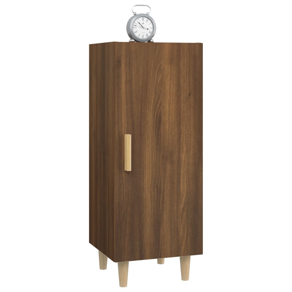 Credenza Rovere Marrone 34,5x34x90 cm in Legno Multistrato
