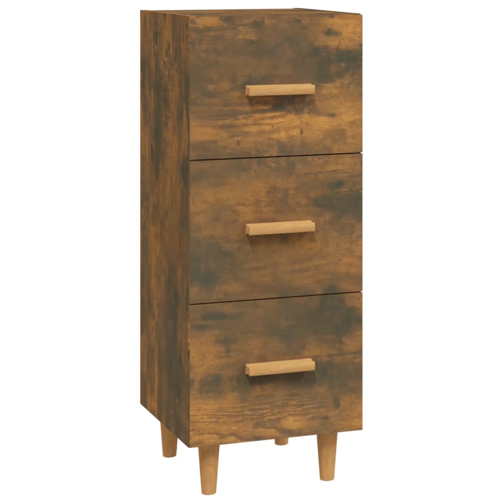 Credenza Rovere Fumo 34,5x34x90 cm in Legno Multistrato