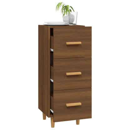 Credenza Rovere Marrone 34,5x34x90 cm in Legno Multistrato
