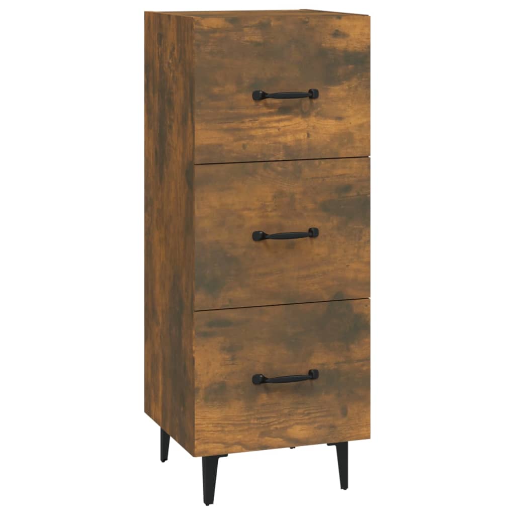 Credenza Rovere Fumo 34,5x34x90 cm in Legno Multistrato