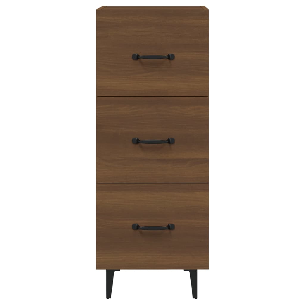 Credenza Rovere Marrone 34,5x34x90 cm in Legno Multistrato
