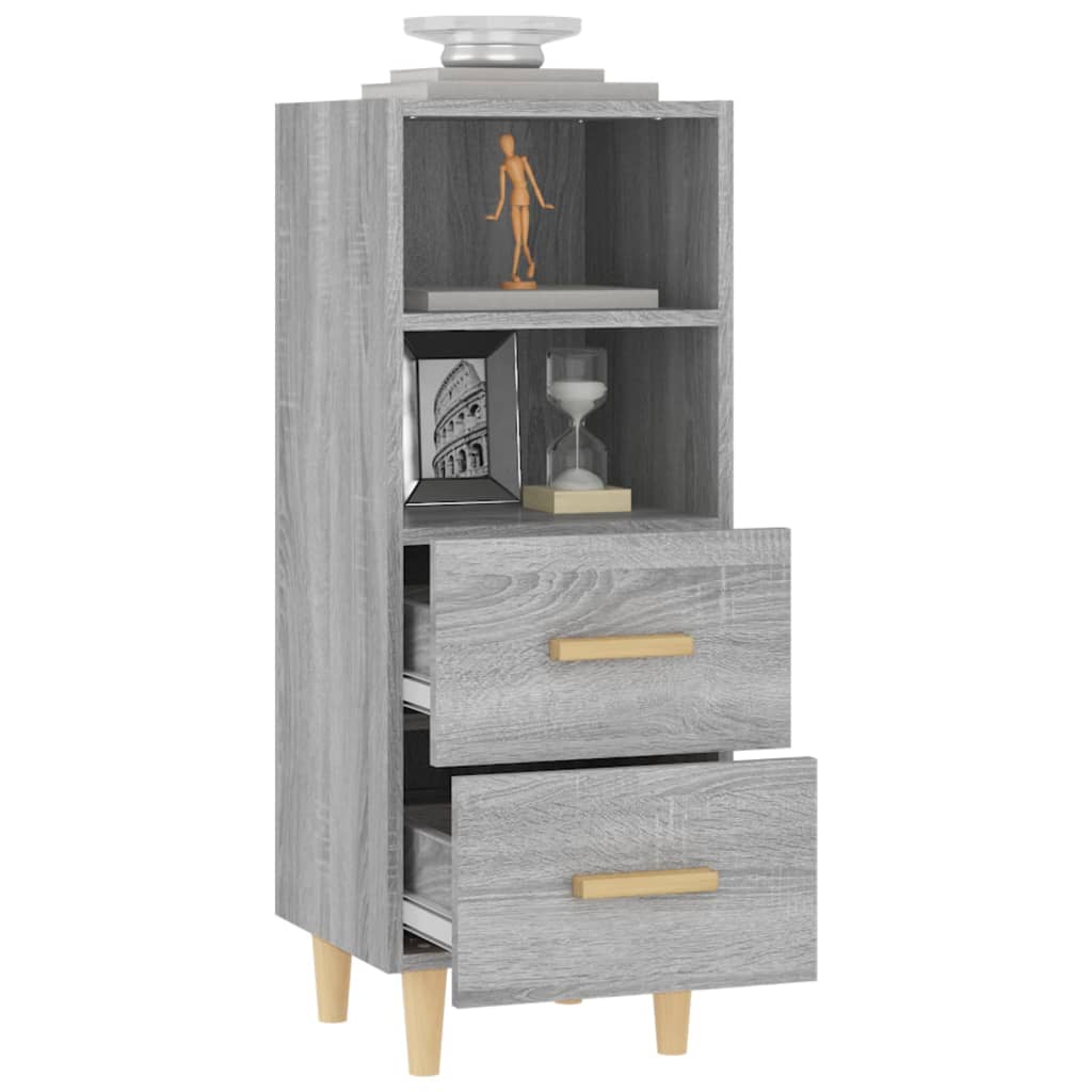 Credenza Grigio Sonoma 34,5x34x90 cm in Legno Multistrato