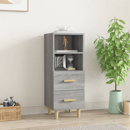 Credenza Grigio Sonoma 34,5x34x90 cm in Legno Multistrato