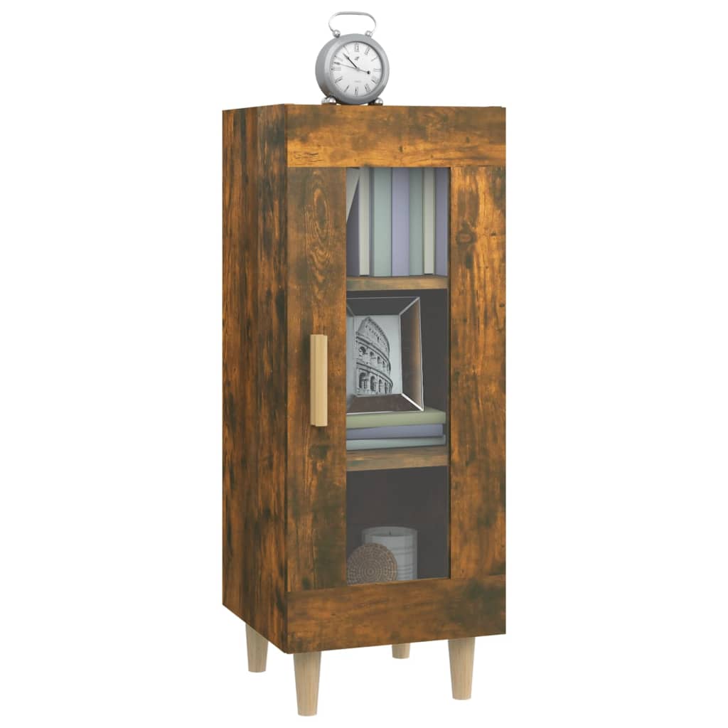 Credenza Rovere Fumo 34,5x34x90 cm in Legno Multistrato