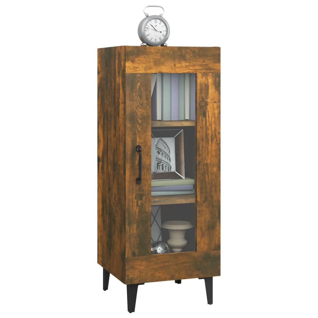 Credenza Rovere Fumo 34,5x34x90 cm in Legno Multistrato