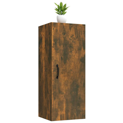 Mobile Pensile Muro Rovere Fumo 34,5x34x90 cm Legno Multistrato