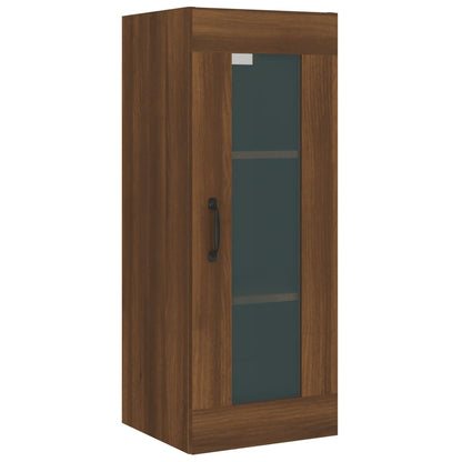 Armadietto Pensile a Parete Rovere Marrone 34,5x34x90 cm