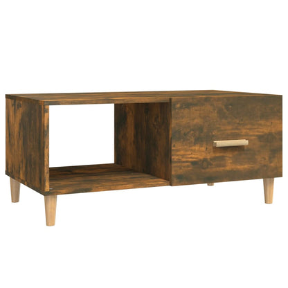 Tavolino da Salotto Rovere Fumo 89,5x50x40 cm Legno Multistrato