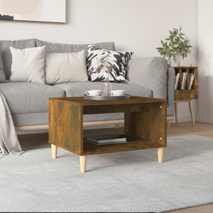 Tavolino da Salotto Rovere Fumo 60x50x40cm in Legno Multistrato