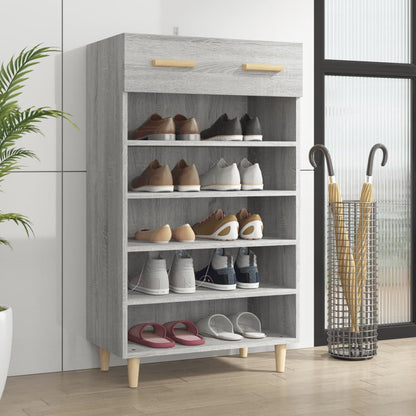 Scarpiera Grigio Sonoma 60x35x105 cm in Legno Multistrato
