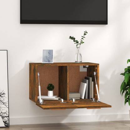 Mobile a Parete Rovere Fumo 60x36,5x35 cm in Legno Multistrato