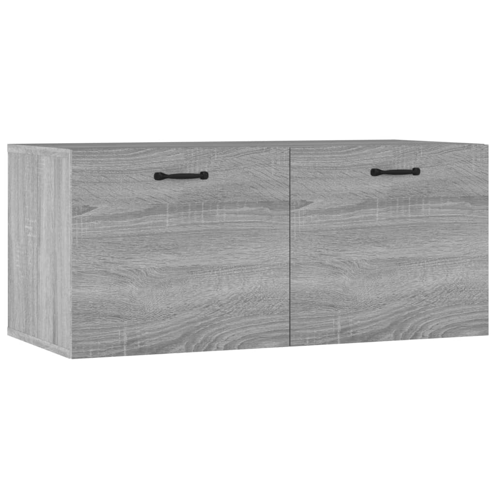 Mobile a Parete Grigio Sonoma 80x36,5x35cm in Legno Multistrato