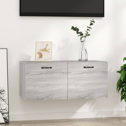 Mobile a Parete Grigio Sonoma 80x36,5x35cm in Legno Multistrato