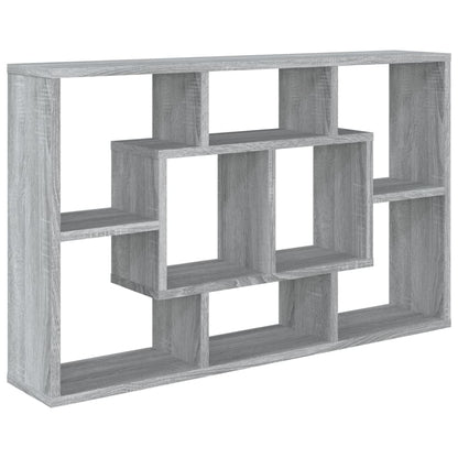 Mensola a Muro Grigio Sonoma 85x16x52,5 cm in Legno Multistrato