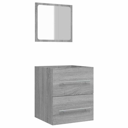 Mobile da Bagno con Specchio Grigio Sonoma 41x38,5x48 cm