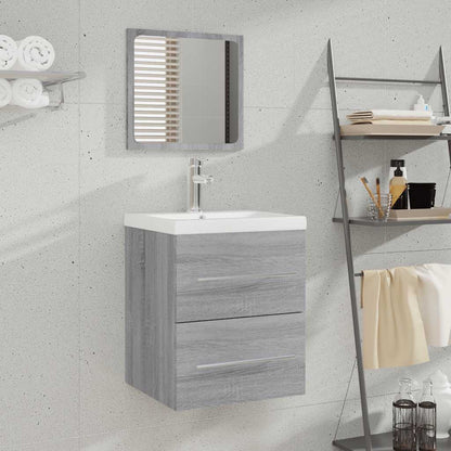 Mobile da Bagno con Specchio Grigio Sonoma 41x38,5x48 cm