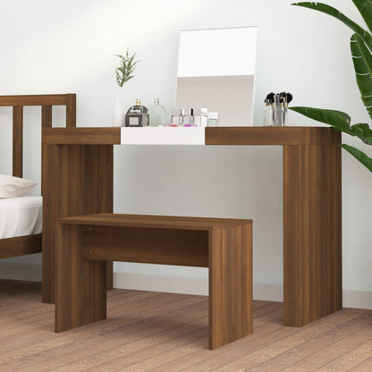 Sgabello da Toeletta Marrone Fumo 70x35x45 cm Legno Multistrato