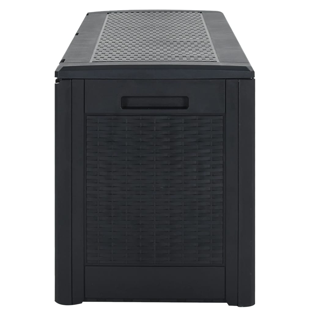 Baule da Giardino Antracite 119x48x60 cm in Polipropilene