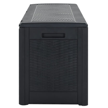Baule da Giardino Antracite 119x48x60 cm in Polipropilene