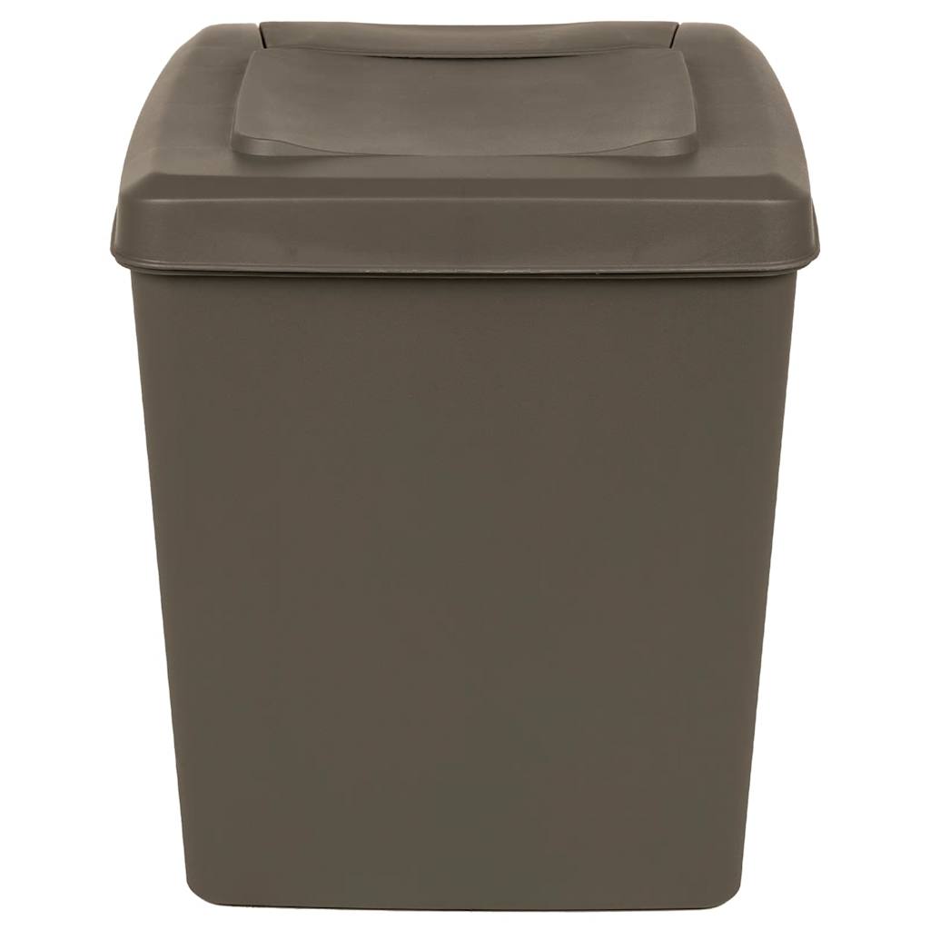 Contenitori Impilabili per Rifiuti 3pz Grigio 75L Polipropilene