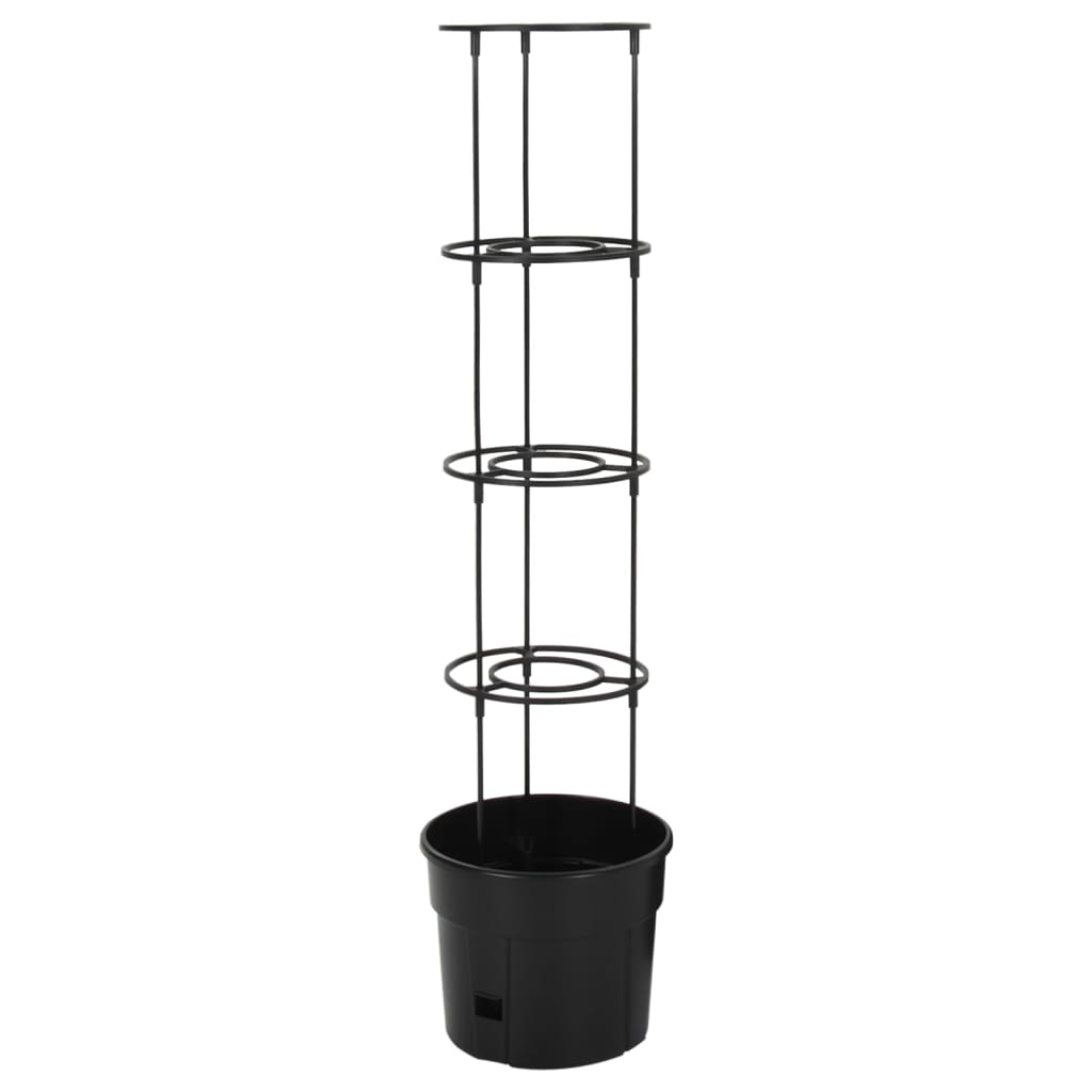 Vaso a Torre per Pomodori Antracite ÃƒËœ29,5x115 cm Polipropilene