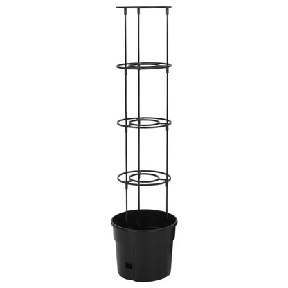 Vaso a Torre per Pomodori Antracite ÃƒËœ29,5x115 cm Polipropilene