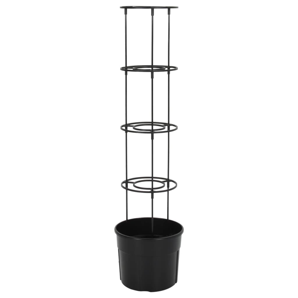 Vaso a Torre per Pomodori Antracite ÃƒËœ29,5x115 cm Polipropilene
