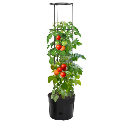 Vaso a Torre per Pomodori Antracite ÃƒËœ39x150 cm Polipropilene