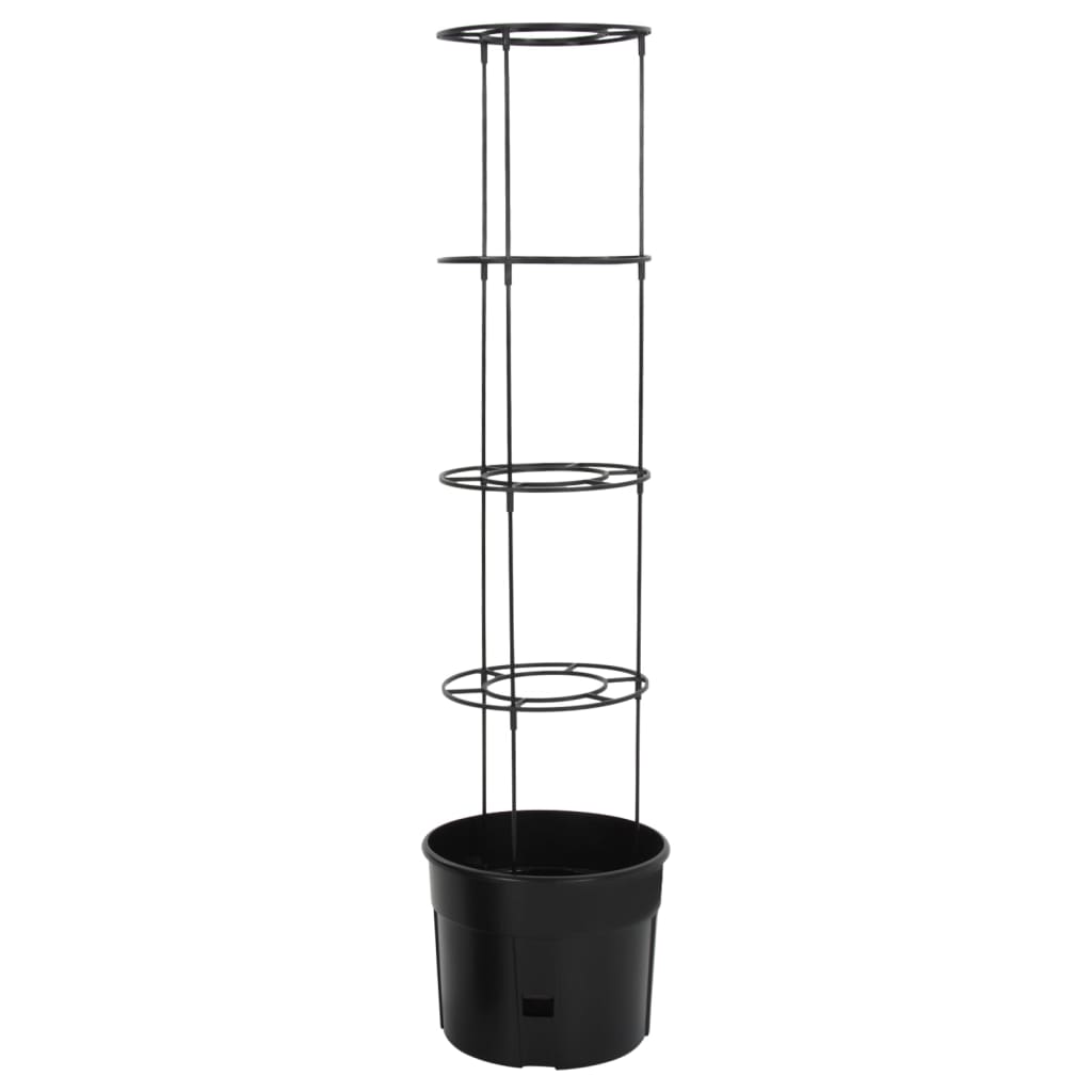 Vaso a Torre per Pomodori Antracite ÃƒËœ39x150 cm Polipropilene