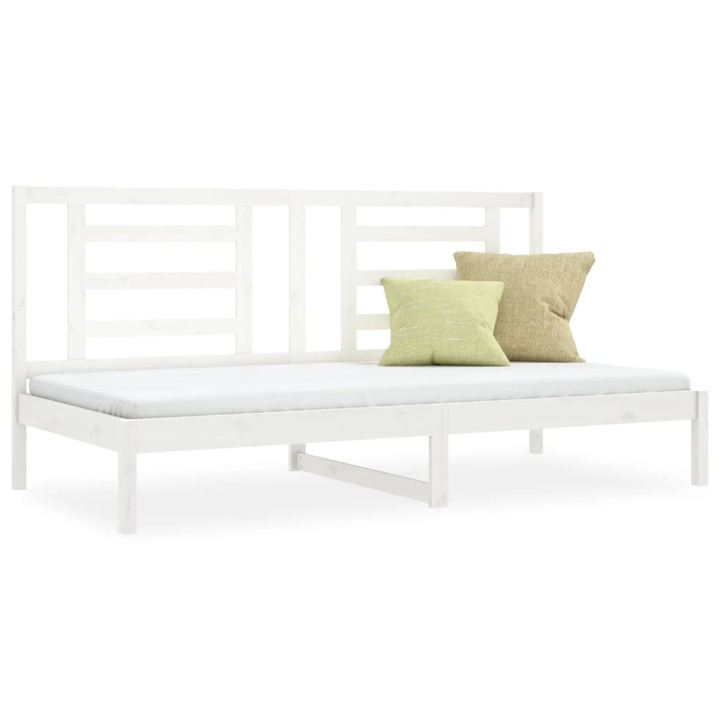 Dormeuse senza Materasso Bianca 80x200 cm Legno Massello Pino