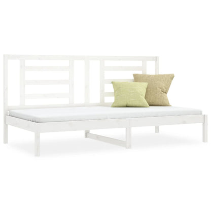 Dormeuse senza Materasso Bianca 80x200 cm Legno Massello Pino