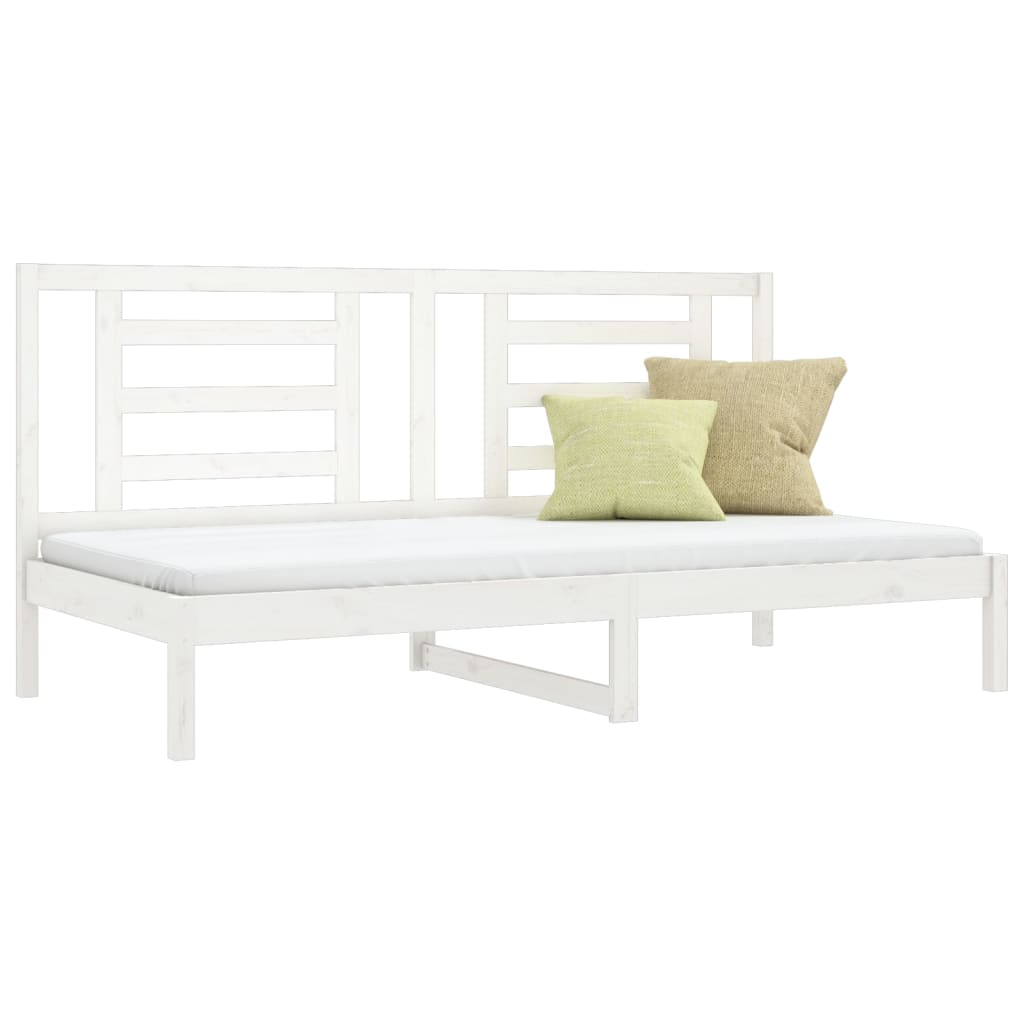 Dormeuse senza Materasso Bianca 80x200 cm Legno Massello Pino