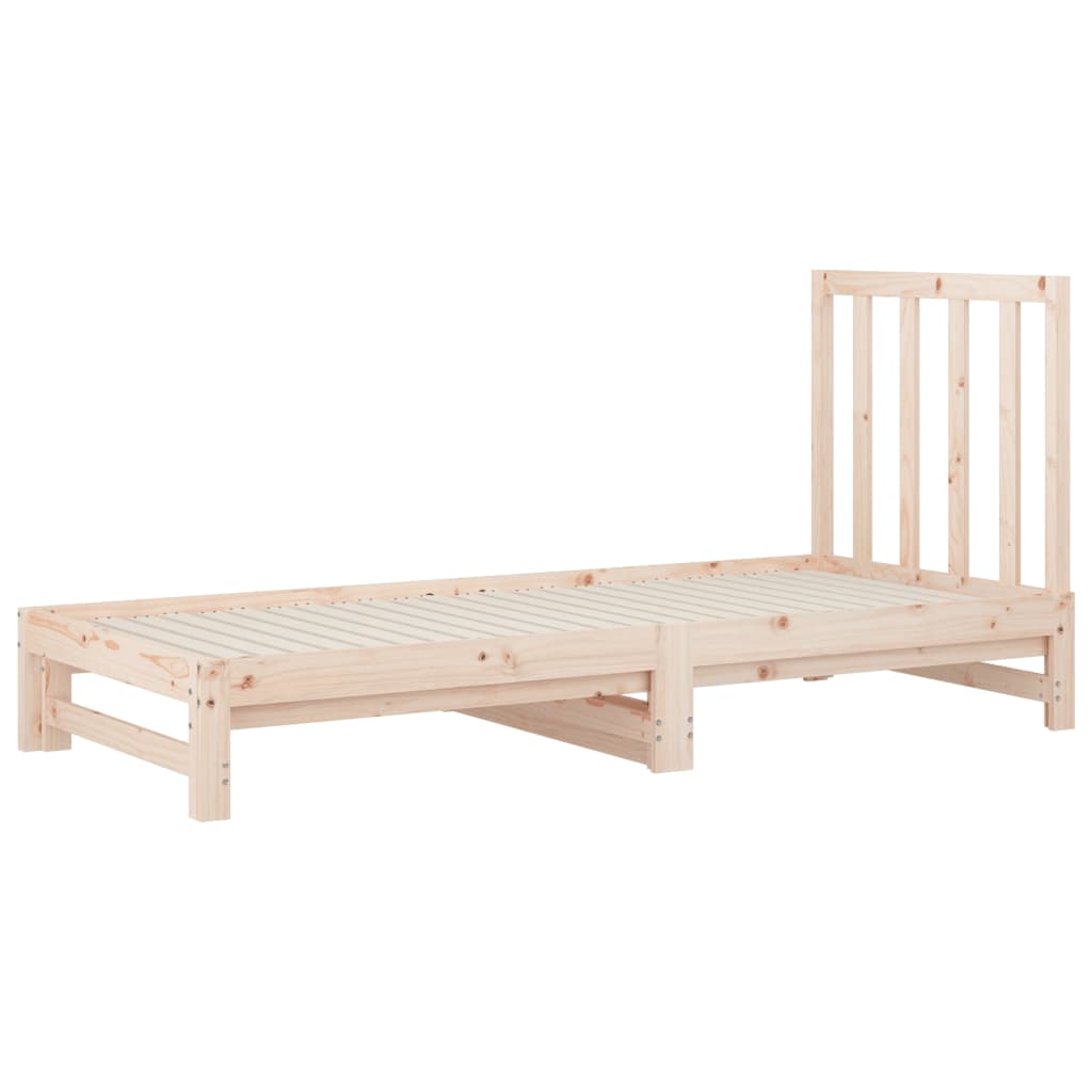 Dormeuse Estraibile 2x(90x200) cm Legno Massello di Pino