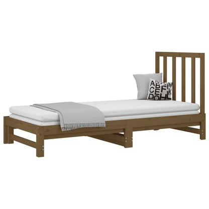 Dormeuse Estraibile senza Materasso Marrone Ambra 2x(90x200) cm