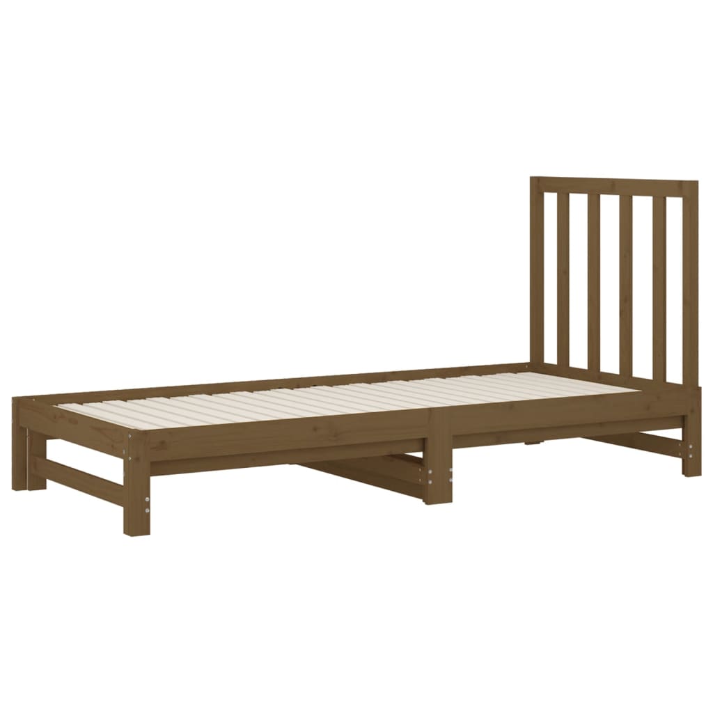 Dormeuse Estraibile senza Materasso Marrone Ambra 2x(90x200) cm