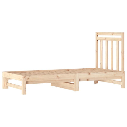 Dormeuse Estraibile 2x(90x190) cm Legno Massello di Pino