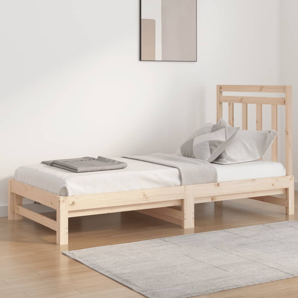 Dormeuse Estraibile 2x(90x190) cm Legno Massello di Pino